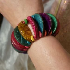 Vintage boho bone bracelet